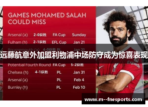 远藤航意外加盟利物浦中场防守成为惊喜表现